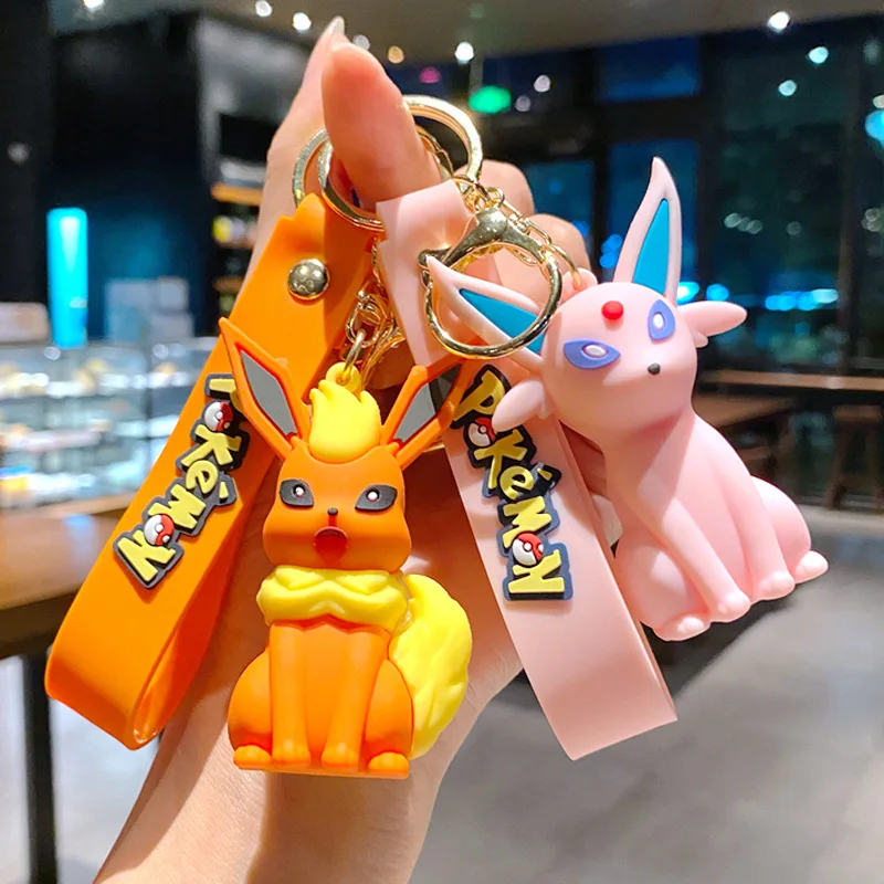 Cute Eevee Family Keychain - Perfect Gift for Pokemon Fans