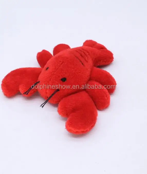 Red Soft Shrimp Plush Toy Cute Promotional Puppet Plush Lobster Toy