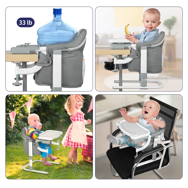 High Load Fold-flat Storage Portable Baby Feeding Seat Hook On Dining ...