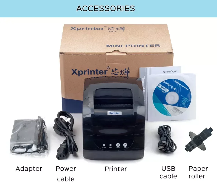 Xprinter Xp 365b 80mm 3 Inch Two In One Thermal Printer With Bluetooth Thermal Receipt And 