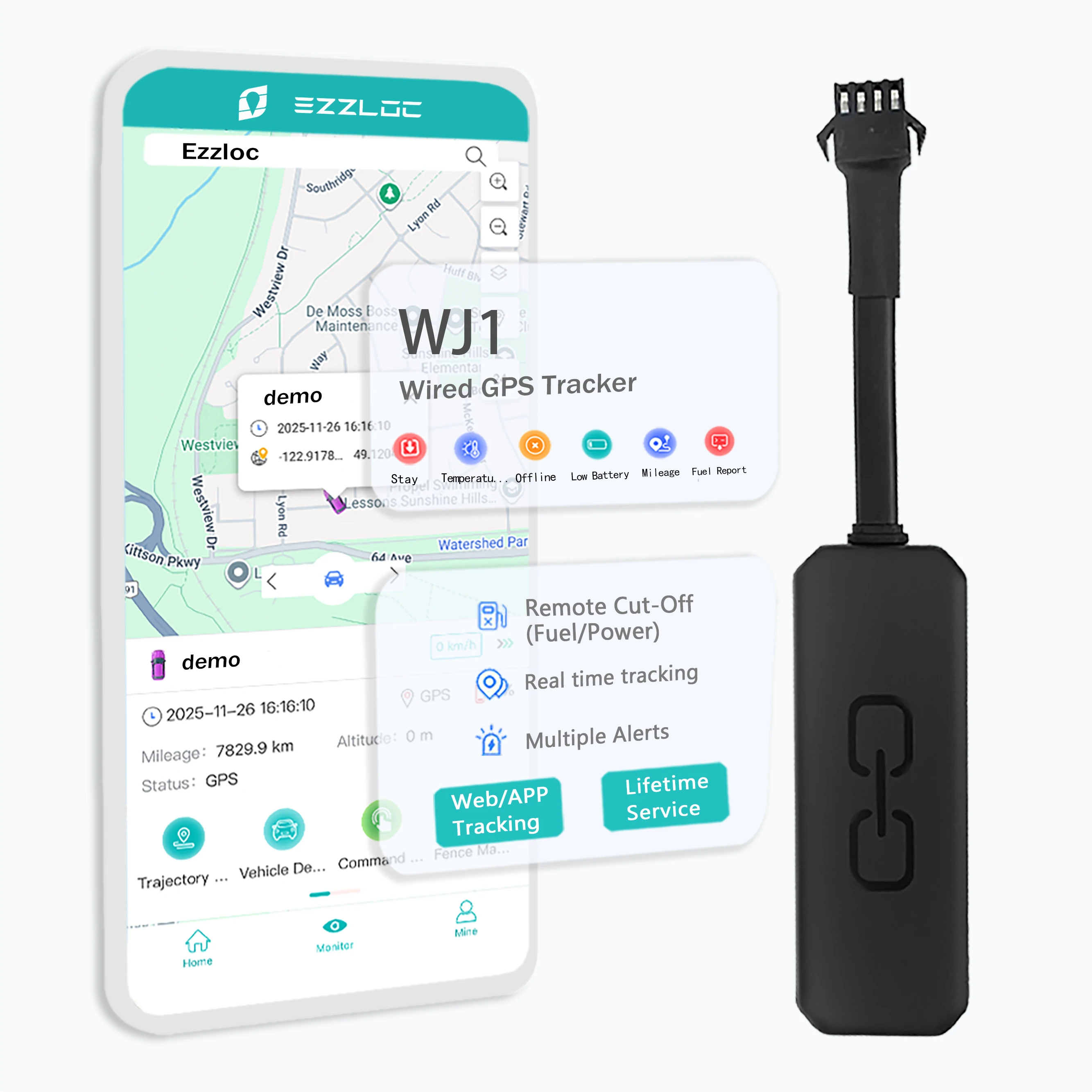 Original Fahrrad-GPS-Tracking-Gert Fahrzeug-GPS-Tracker Mini Drahtloses 2G  4G Auto-GPS-Tracking-System