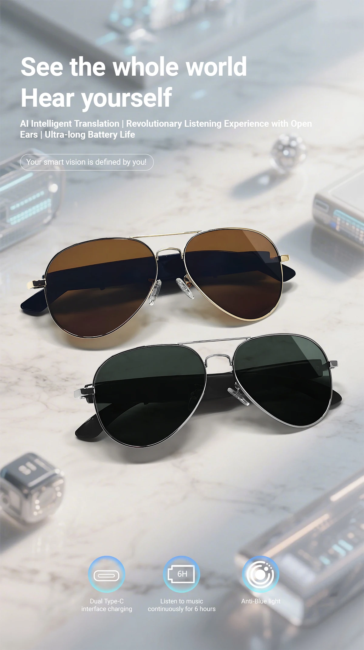 Chinese factory supplier supply  2025 Sanvnet F18 Outdoor Ai Translation Sunglasses Audio Bt Speaker Headset Wireless Music Portable Headphone Ai Smart Glasses - Buy Sanvnet F18 Outdoor Ai Translation wireless Music Portable Headphone ai Smart Glasses outdoor Ai Translation Sunglasses audio Bt Speaker Headset