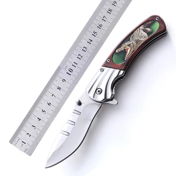 Embossing Pattern Stainless Steel Camping Folding Pocket Knife 3d printing outdoor camping hunting folding utility knife