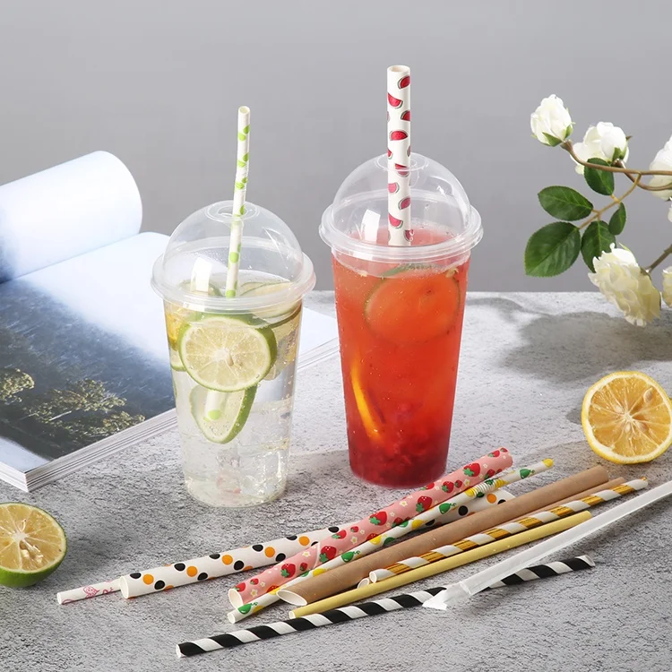 Customized disposable straws coffee straw biodegradable paper drinking straw manufacture