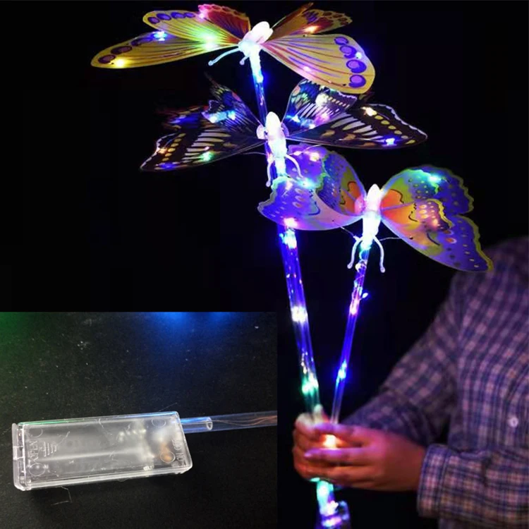 Shining Butterflies Flying Glow Stick LED Colorful Flash
