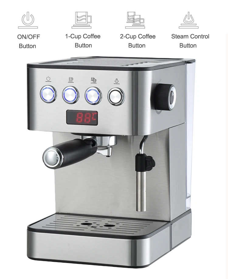 20 Bar High Performance Coffee Makers Semi Automatic Coffee Cappuccino ...