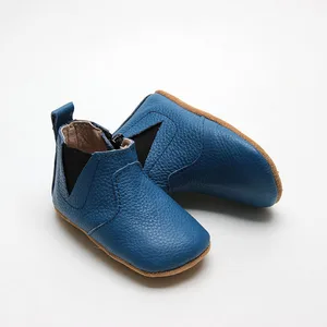 Ready to Ship Soft Soles Lovely Colorful Mix Sizes Small MOQ Shoes Skidproof Leather Chelsea Baby Boots