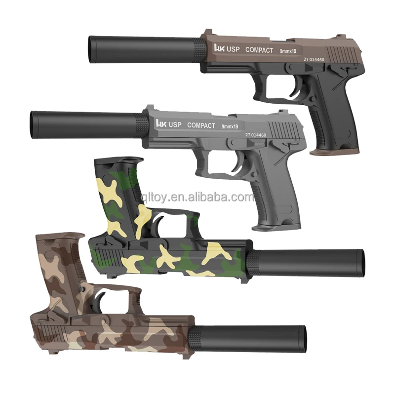 Qilong Usp Toy Guns Kids Funny Shell Ejecting Toy Gun Children's Shooting Game Plastic Shell