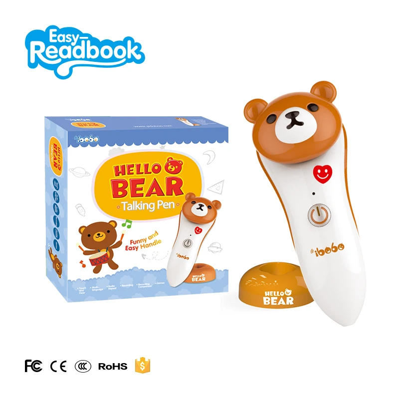 Cartoon Interactive Point Reading Pen Quran Reader Talking Toy Speaking Pencil for Sound Book Dictionary Flash Card