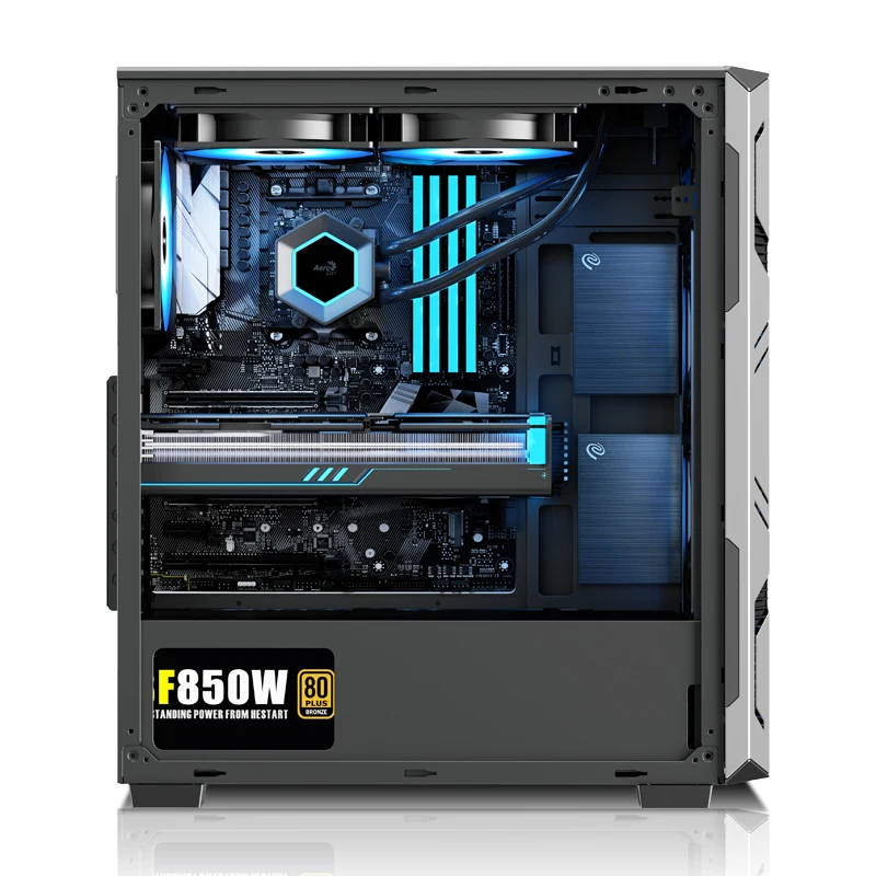 Factory Oem Custom Atx Tower Gaming Computer Pc Case With Side Tempered Glass Rgb Gaming Computer Cases
