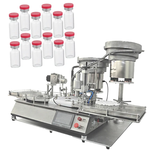 Desktop Automatic Glass Vial Filling Stoppering Capping Machine,Customized Tabletop Vial Filling Crimping Machine