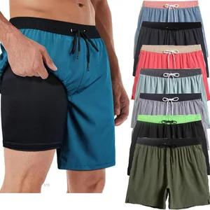 Swim Shorts and Beach Shorts in One for Men Loose Quick-drying and Flat-angle Swimwear for Fitness and Professional