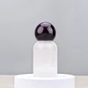 frosted bottle+purple marble cover