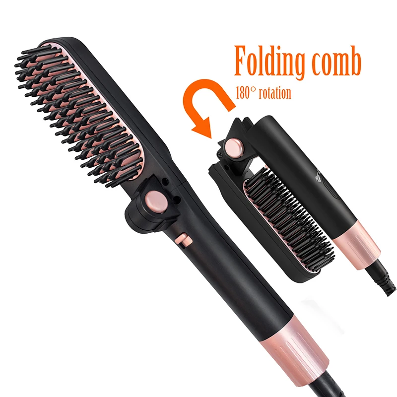 Hot Sell Professional Heated Electric Flat Iron Steam Automatic Best Hair  Straightening Brush - Buy Hair Straightening Brush,Home Use Professional  Ceramic Flat Iron Hair Straightener Brush,Hot Air Brush Electric Comb One  Step
