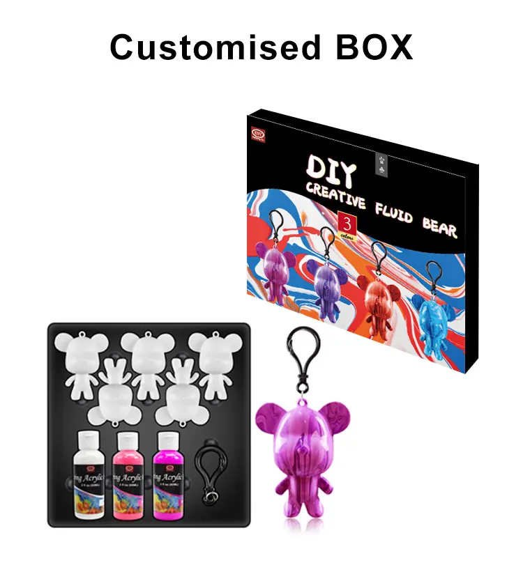 Khy Acryl Fluid Diy Bear Pouring Acrylic Pour Paint Set Buy Supplies Pour Painting Fluid Bears