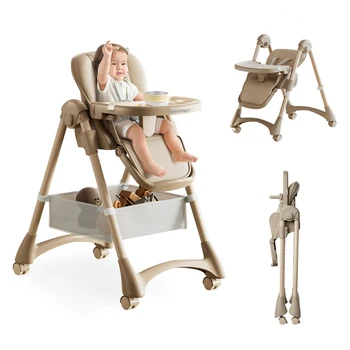 Adjustable Steel Baby High Chair Certified EN14988