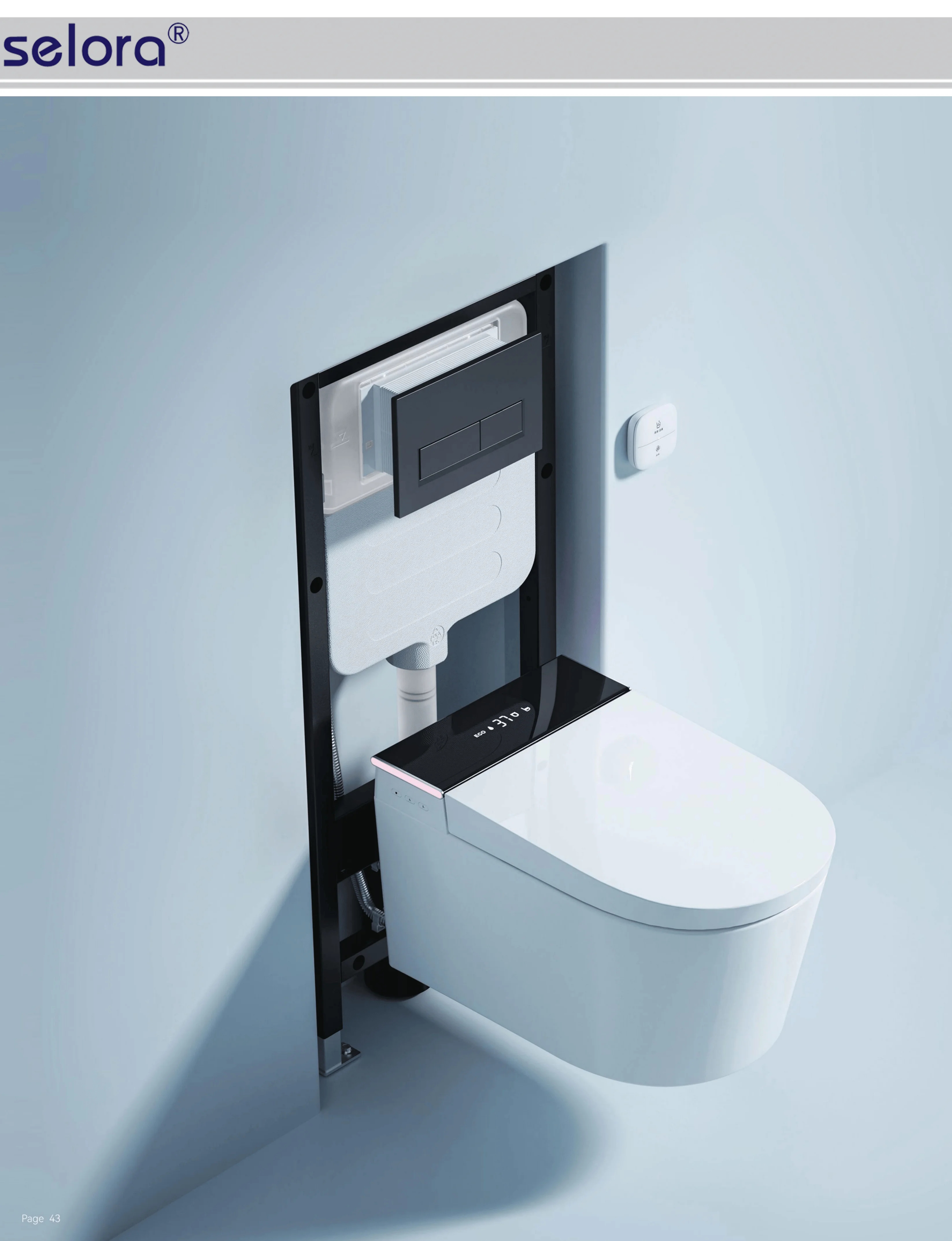 Sanitary Ware Wall Mounted Automatic Water Closet Bathroom Ceramic ...