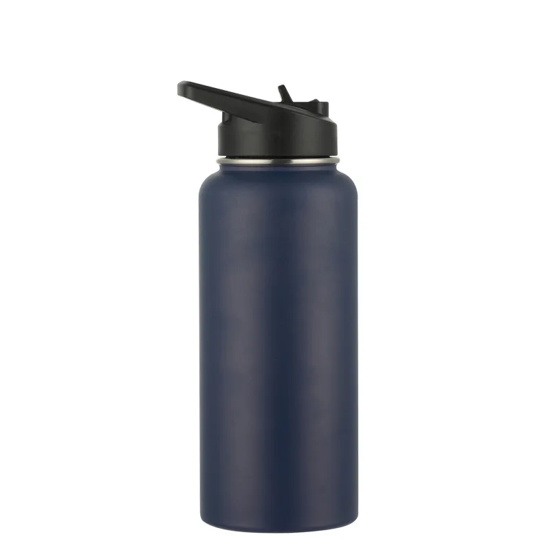 Custom Logo Wide Mouth Double Wall Stainless Steel Vacuum Flask 16oz ...