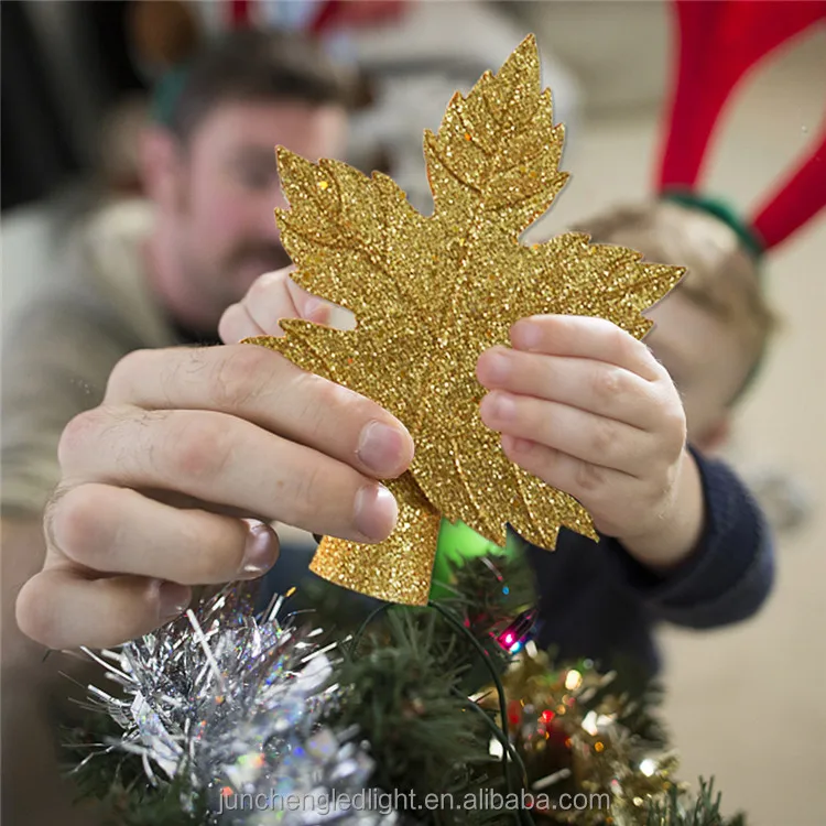 Rotating Snowflake Xmas tree Topper Projection Led Light