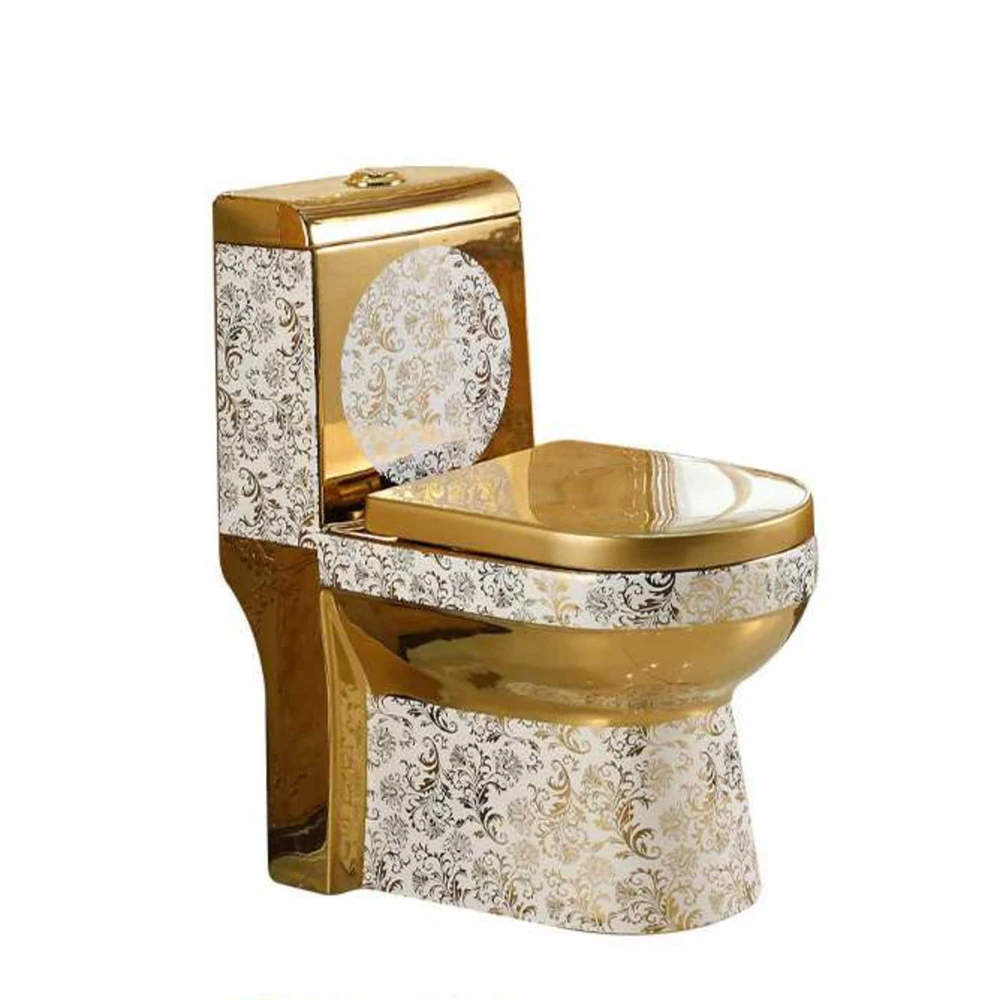 Source Royal design gold toilet bowl, toilets set golden color