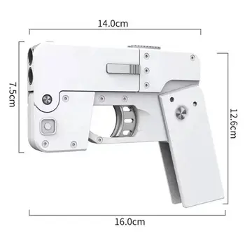 Card Of Life Folding Mobile Phone Toy Gun Can Launch Soft Bullet Launcher Rifle Simulation Pistol Toy Boy Gift Outdoor Toy