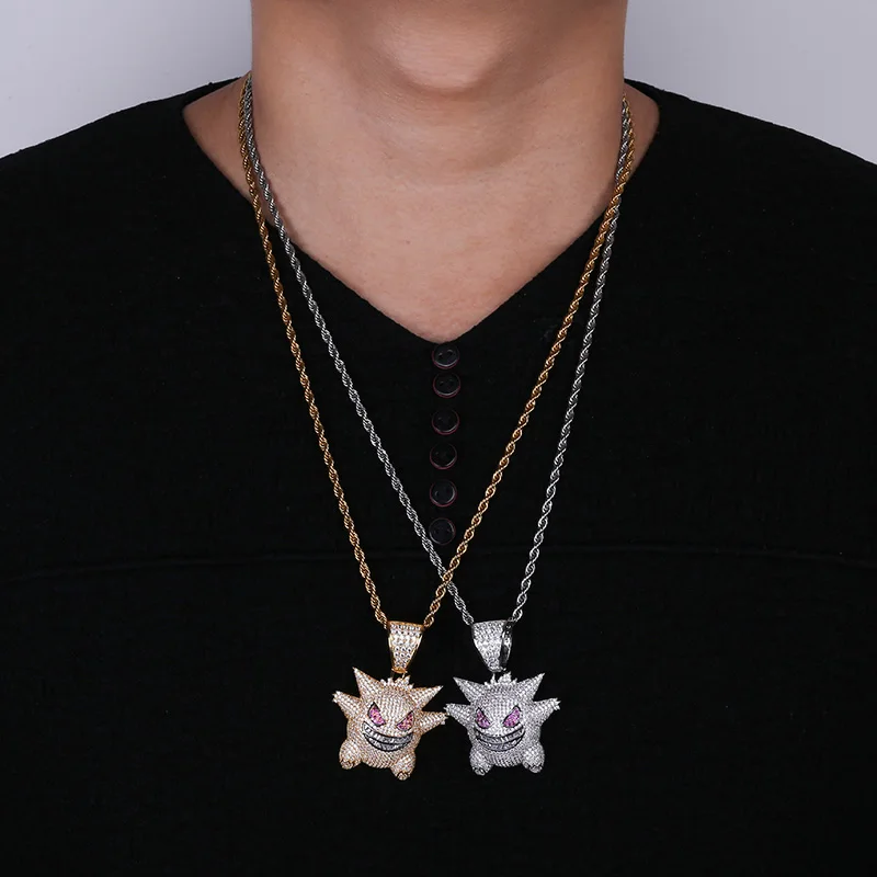 ゲンガー 18K 750ネックレス ゲンガー ネックレス K18ホワイトゴールド ポケットモンスター|U