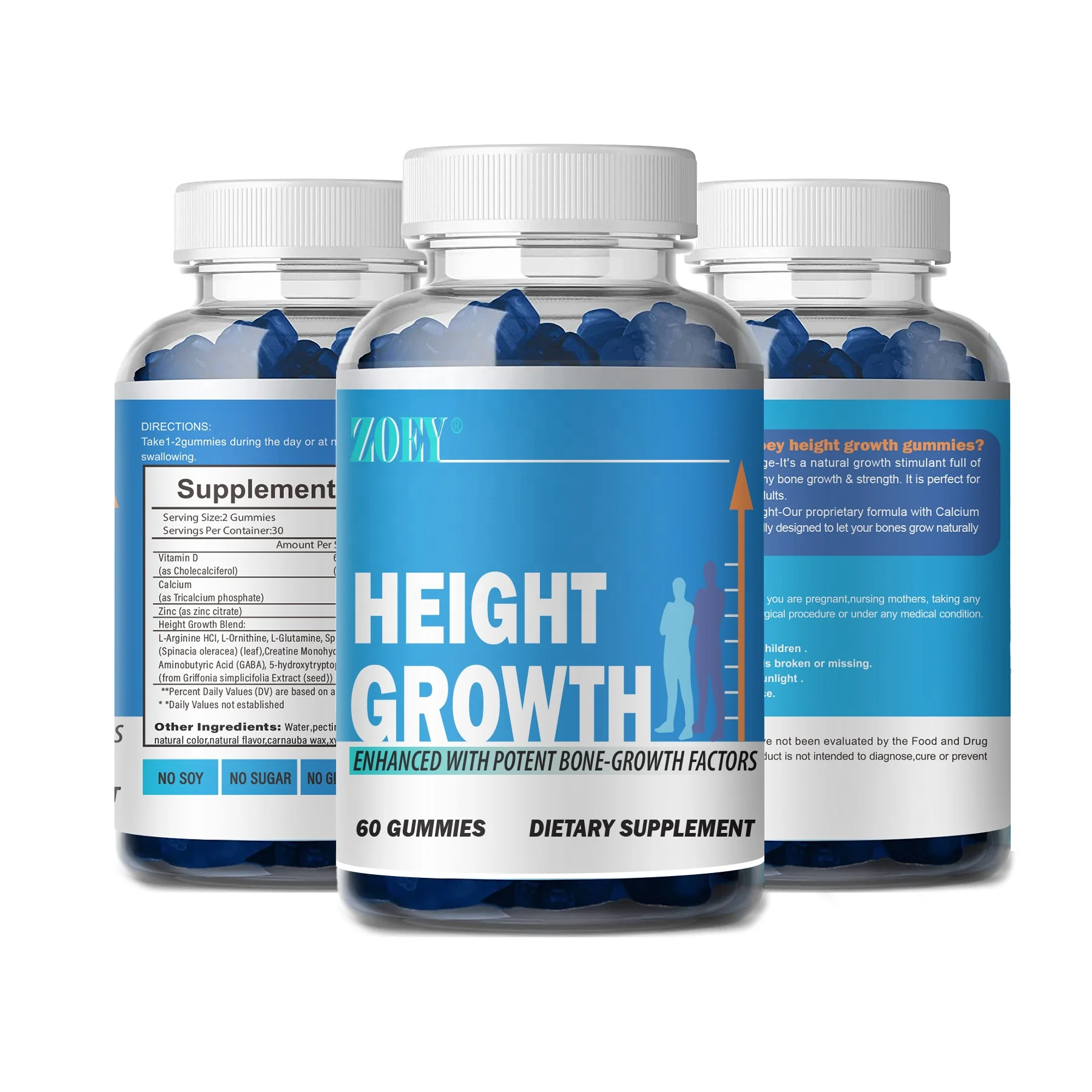 Height Growth Maximizer Gummy Natural Height Vitamins To Grow Taller ...