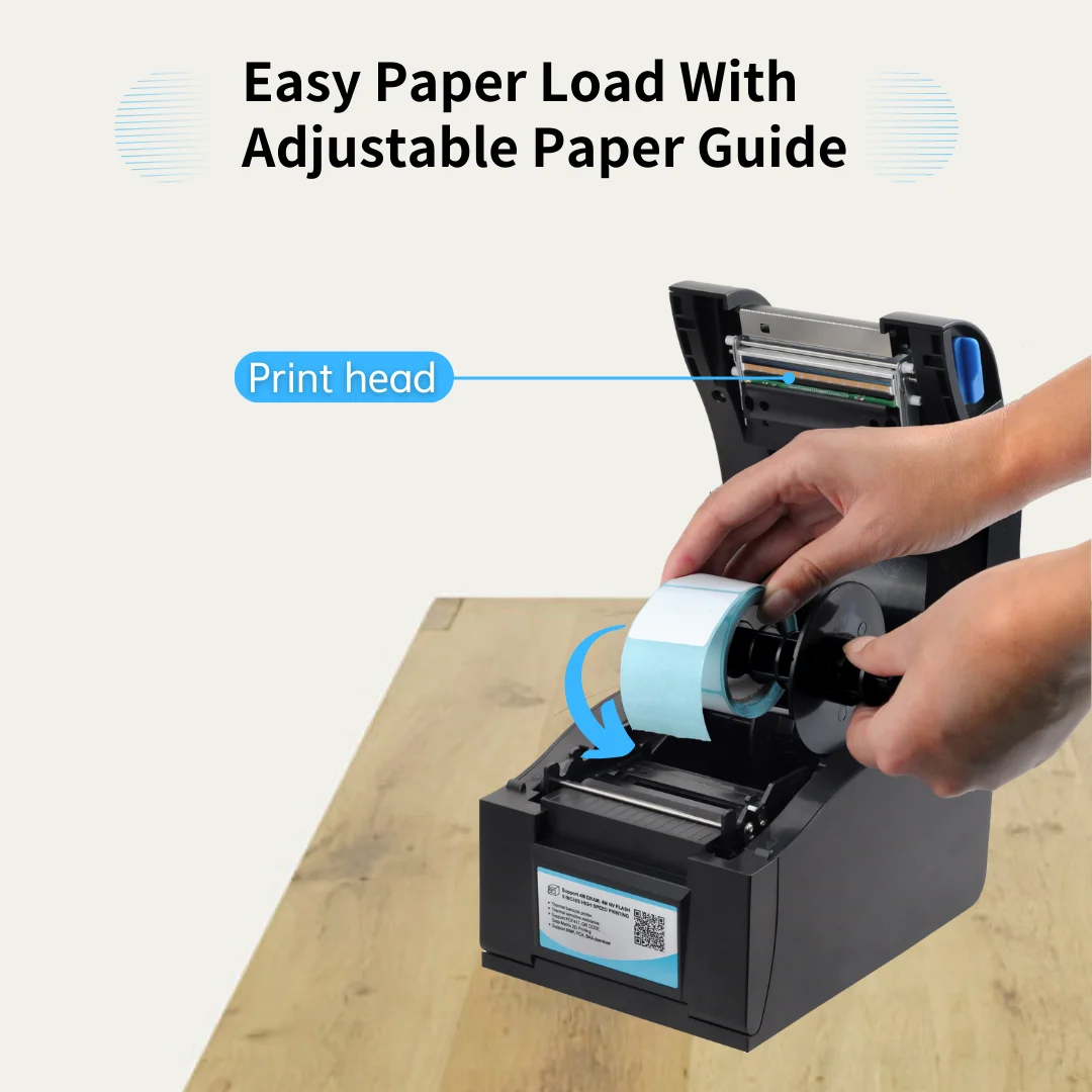 Winpal WPL80 2 in 1 Label and Receipt Printer Auto Cutter Android Apk Download POS Thermal Printer 80mm With Power Adapter