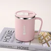 Push-lid tea strainer cup-pink-500ml