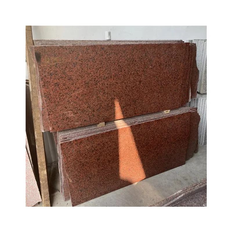 Cheap Outdoor African Red Granite Slabs Wall Floor Tiles House Exterior Stone Wall Tiles Decoration Best Granite Block Price