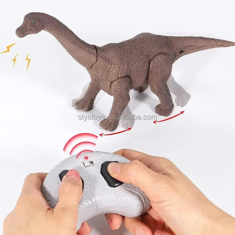 Light up Walking Brachiosaurus Infrared Simulation Longneck Dinosaur R/C Dinosaur Toy Robot with Lights & Sounds