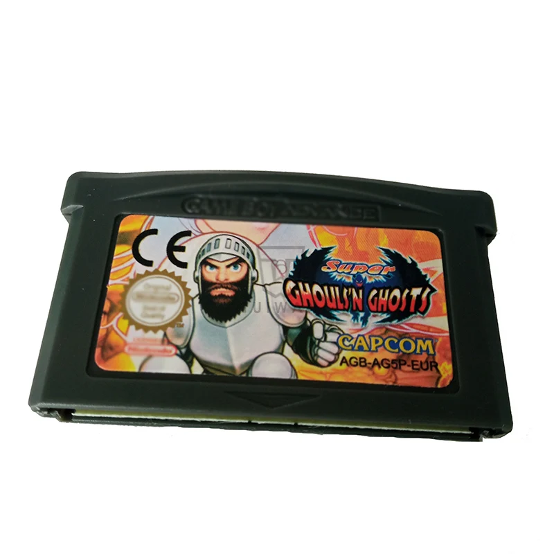 Video Game Cartridge Console Card Shining Soul Hamtaro Rainbow Ghouls N Ghosts Wolfenstein 3D for 32 Bit Handheld Player