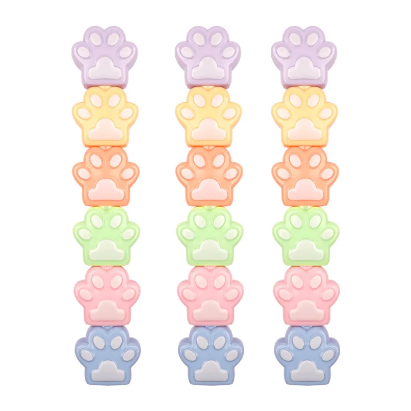 Креативные блоки кошачьи лапы маркер сегментированный милый 5 видов цветов для рисования школьные принадлежности канцелярские оптовая продажа