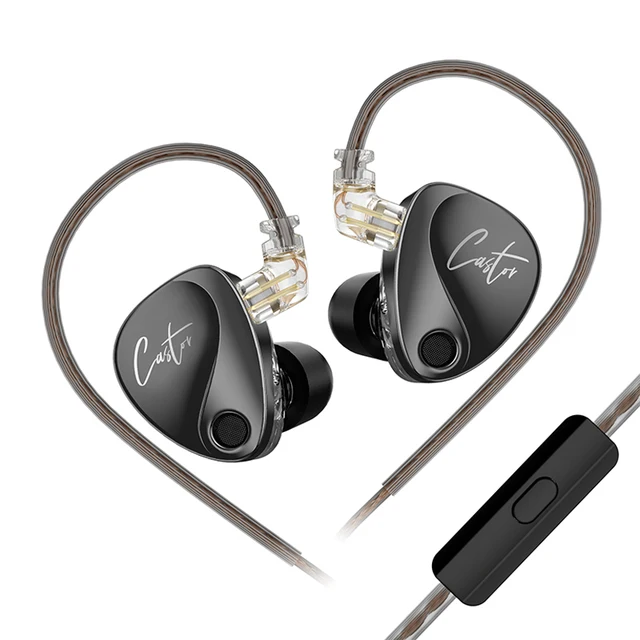 New KZ Castor In Ear HiFi Earphone 2 Dynamic High-end Tunable Monitor Earphones Noise Cancelling Earbuds