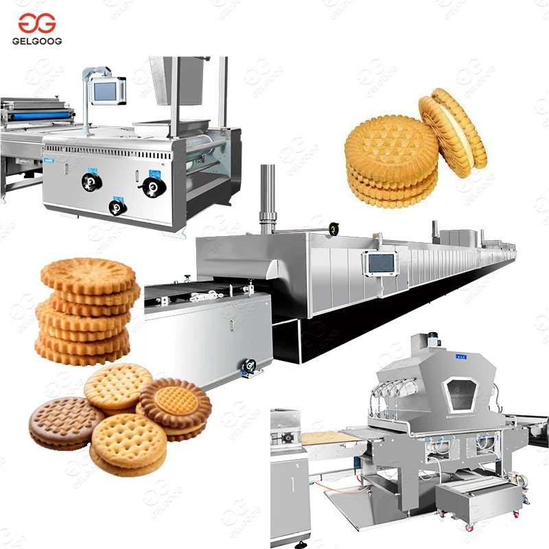 Automatic Biscuit Making Machine for Short Bread Crackers Cookies Jam Filled Biscuits for Sale in South Africa