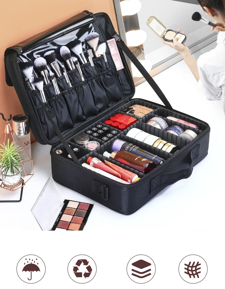 Travel Makeup Train Case Makeup Cosmetic Case Organizer Portable Artist