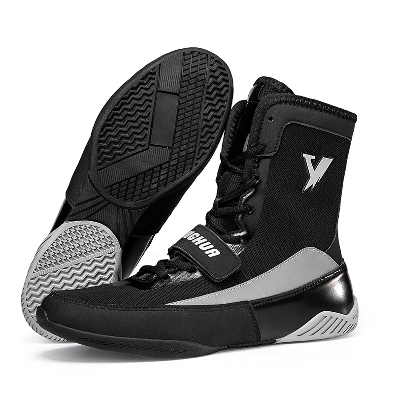 Custom High-Top Boxing Shoes for Men Breathable Lightweight, OEM
