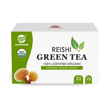 Organic Reishi Green Tea Natural Tablets GMP Food Grade Immune & Anti-fatigue with Rishi Extract GANOHERB CN;FUJ