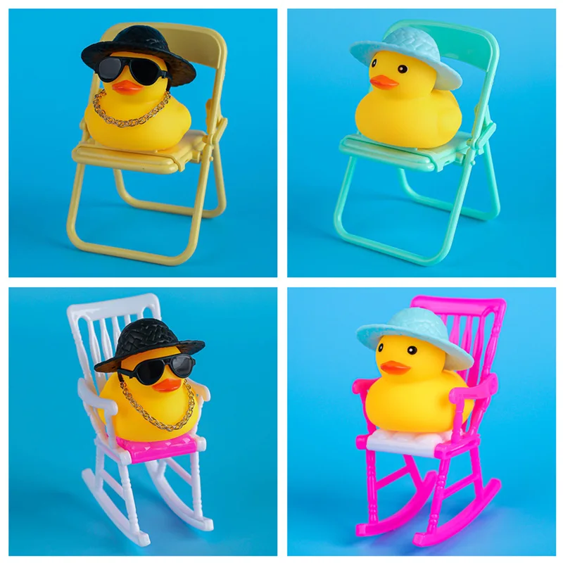 クリスマスの家の装飾スカーフサングラス帽子黄色のアヒルの