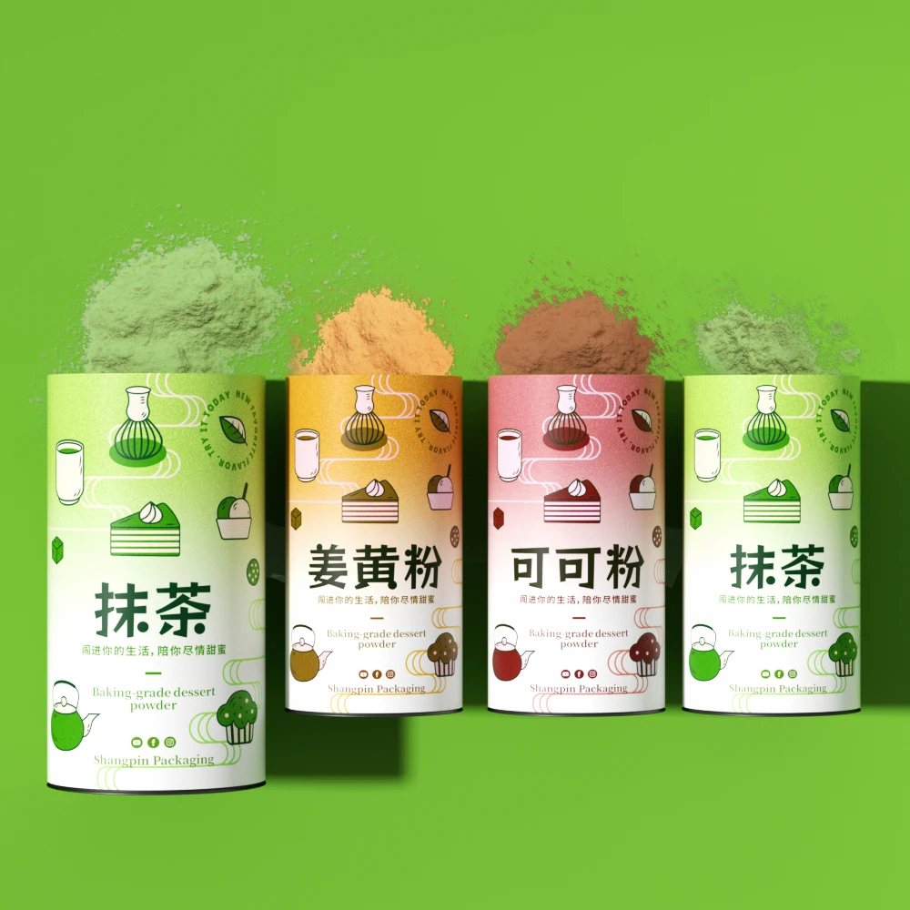 Eco Friendly Food Grade Cardboard Round Box Spice Salt Shaker Tube Jars Container Spices Packs for Loose Powder Paper Packaging