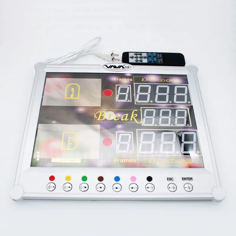 Electronic Snooker Scoreboard With Remote Control for Billiards Club Sports