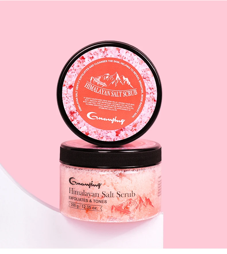 Wholesale Himalayan Salt Scrub With Collagen Vitamin E Moisturizing Delicate Skin Cleaning Exfoliating Face and Body Scrub