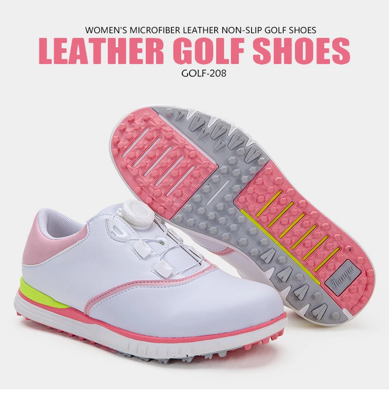New golf shoes ladies waterproof shoes spin buckle laces spring and summer non-slip sports shoes
