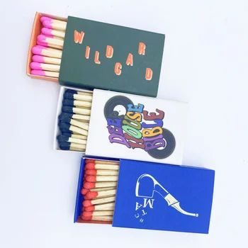 Customized Matches Boxes Professional Factory Produces Low MOQ Customized Iridescent Paper  Long Matches