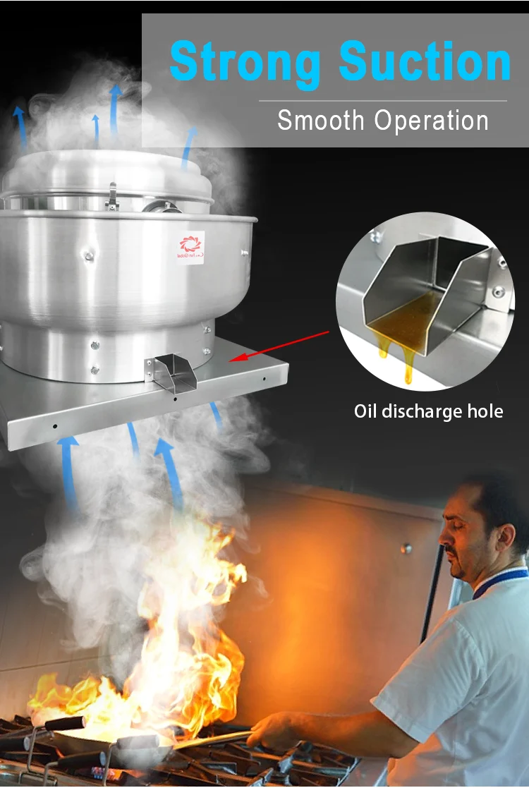 Upblast Roof Fan Commercial Kitchen Hood Exhaust Fan Industrial Vent
