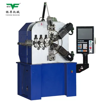 6-axis1.5-4.5mm Spiral metal presses compression spring spiral coiling machine/pressure spring machine.Flat Coil Spring machine