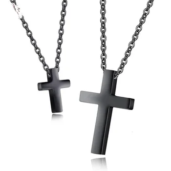 Custom Jewelry Necklace Men Wholesale Stainless Steel Jewellery Pendant Prayer Cross Engraved Christian