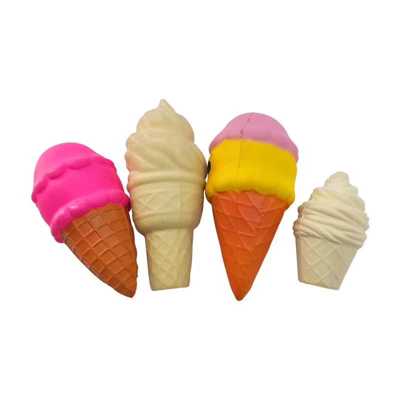 Manufacture Slow Rising Squeeze Food Ice Cream PU Foam Toys Soft Stress Relief Squishy Toys