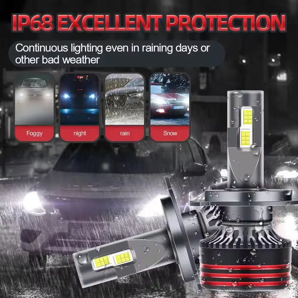 LiangJian Quality M8 PRO MAX CSP Auto Light 12v 24v Truck Automotive Luces Parts H7 H11 9005 H4 Car Led Headlight Bulbs for Car