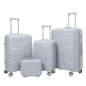 custom logo Classic Neoprene 20inch Large Capacity Carry-on Unisex Rolling Suitcase + Travel Bag Makeup Bag